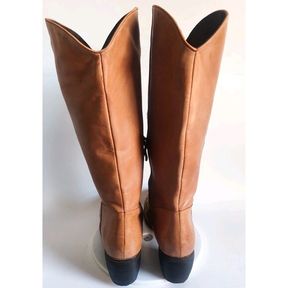 L'Artiste Knee High Tall Boots 10.5 - 11 / 42 Leather Embroidered Riding Boho - Picture 5 of 15